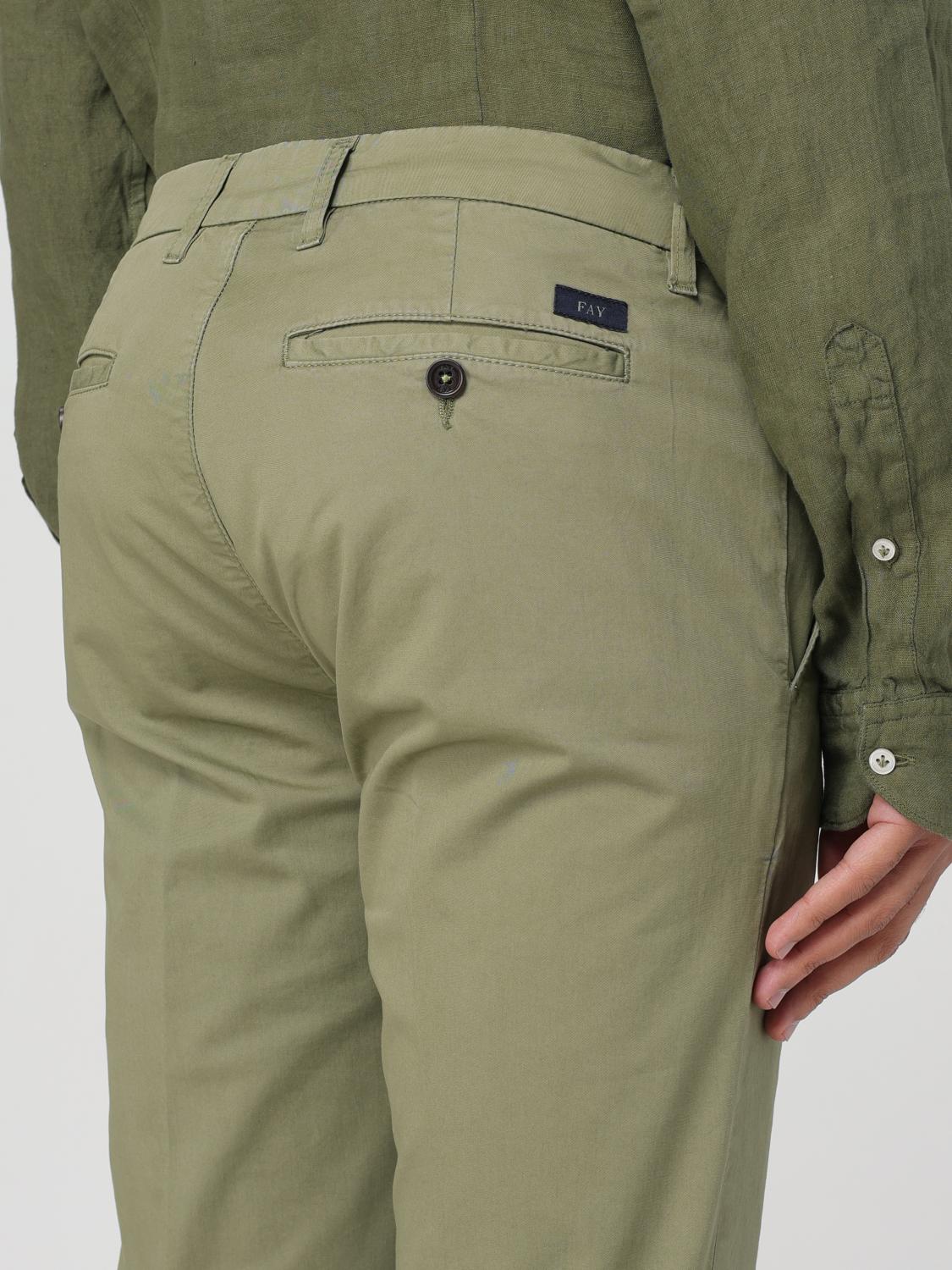 Pants Men color Military