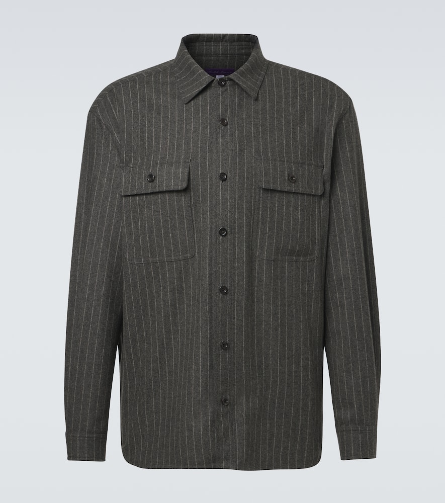 Pinstripe wool shirt