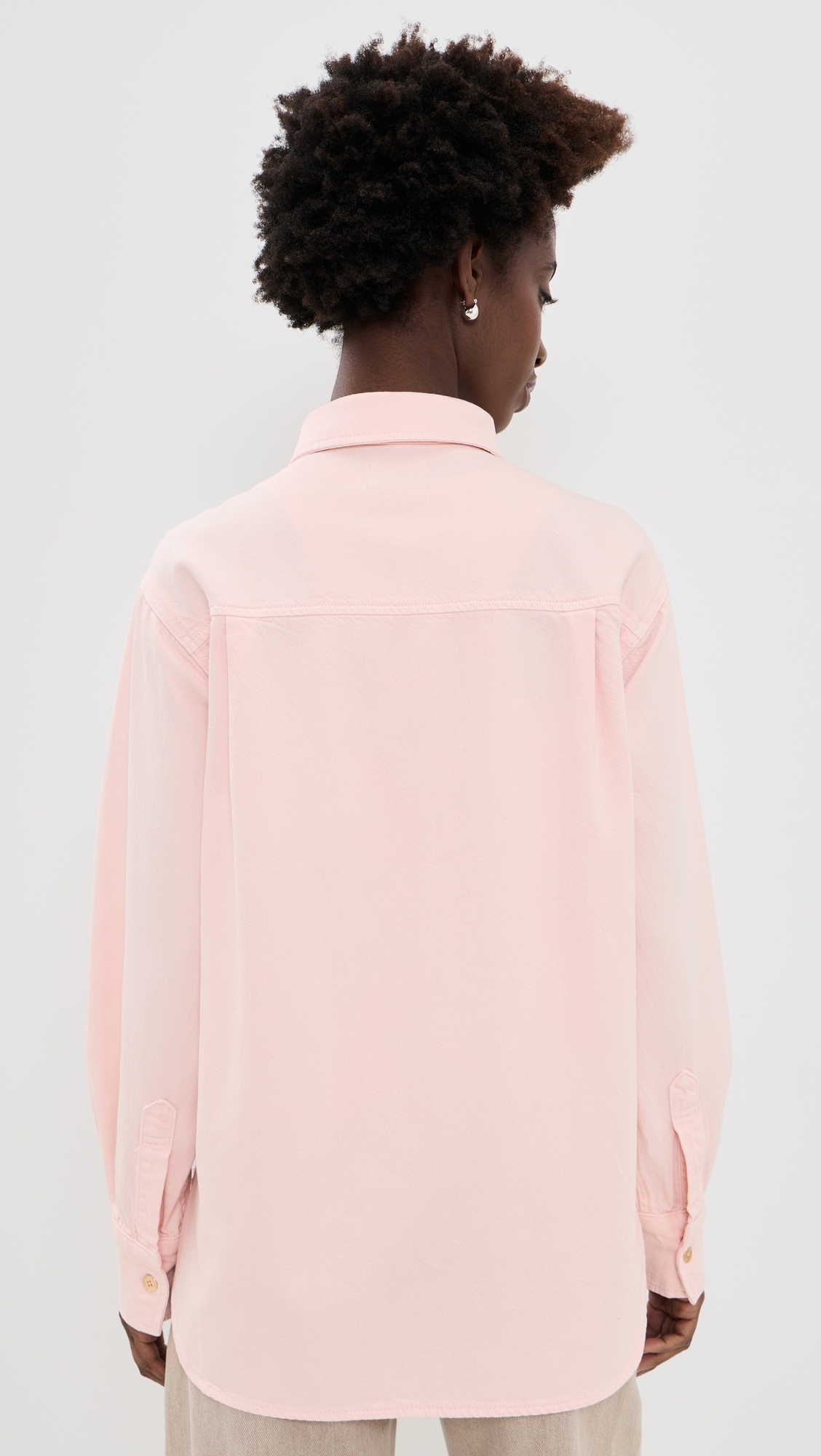 Faye Oversized Button Down Shirt Ballet Aura
