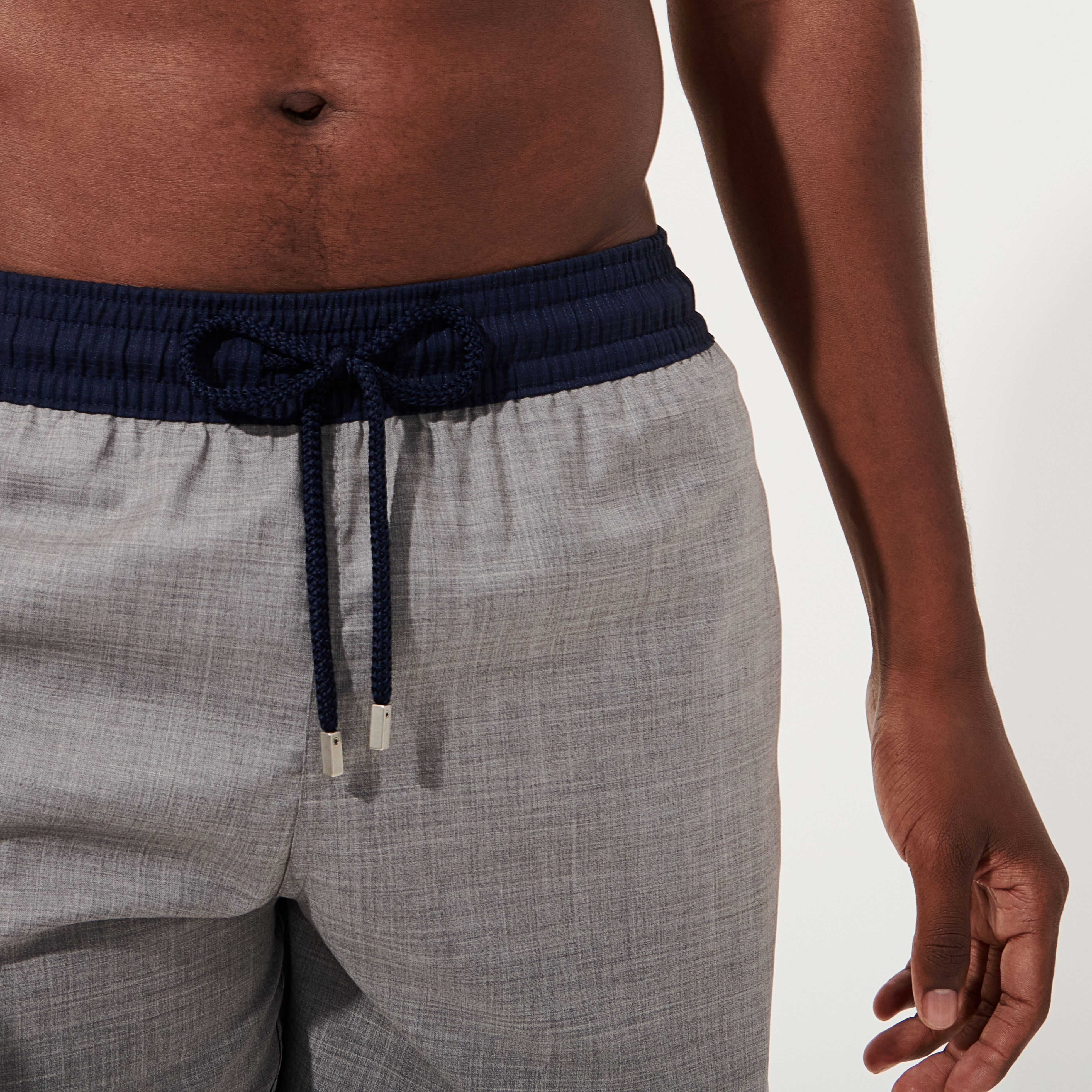 Men Woolen Swim Trunks Super 120's- X The Woolmark Company - Swimming Trunk - Magnus - Grey