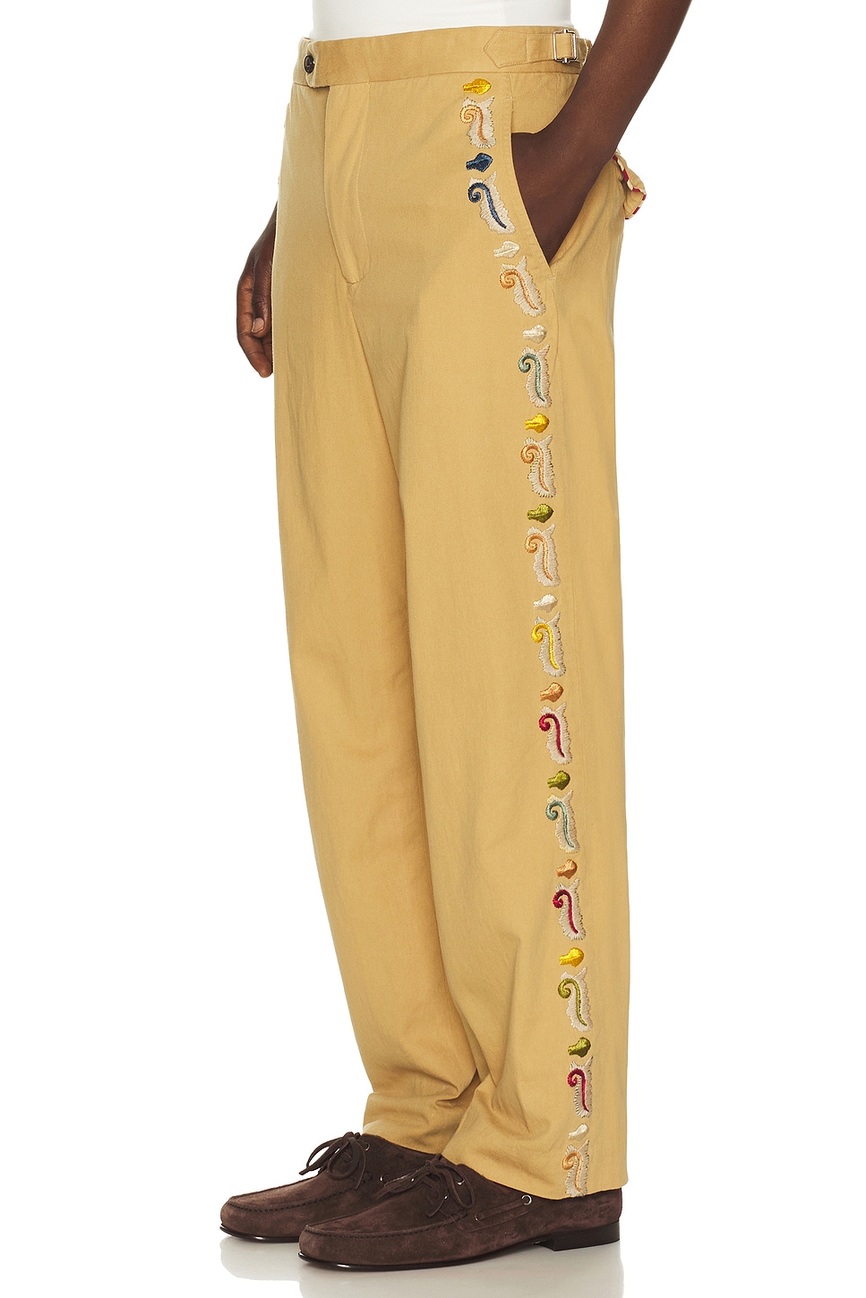 BODE Feather Runner Trousers in Multi - Brown. 34 also in