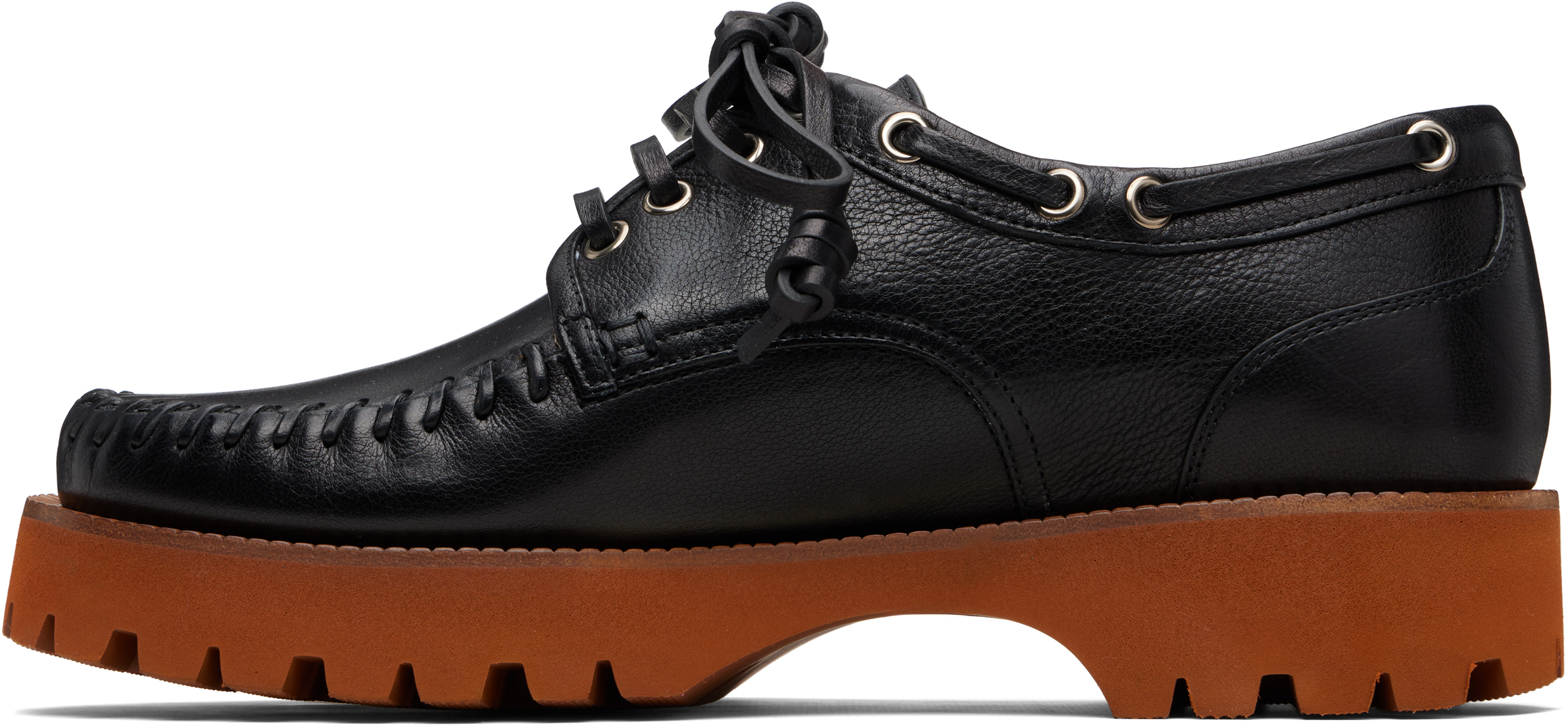 Black Lug Sole Boat Shoes