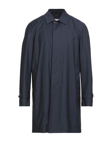 Man Overcoat & Trench Coat Navy Size 36 Virgin Wool