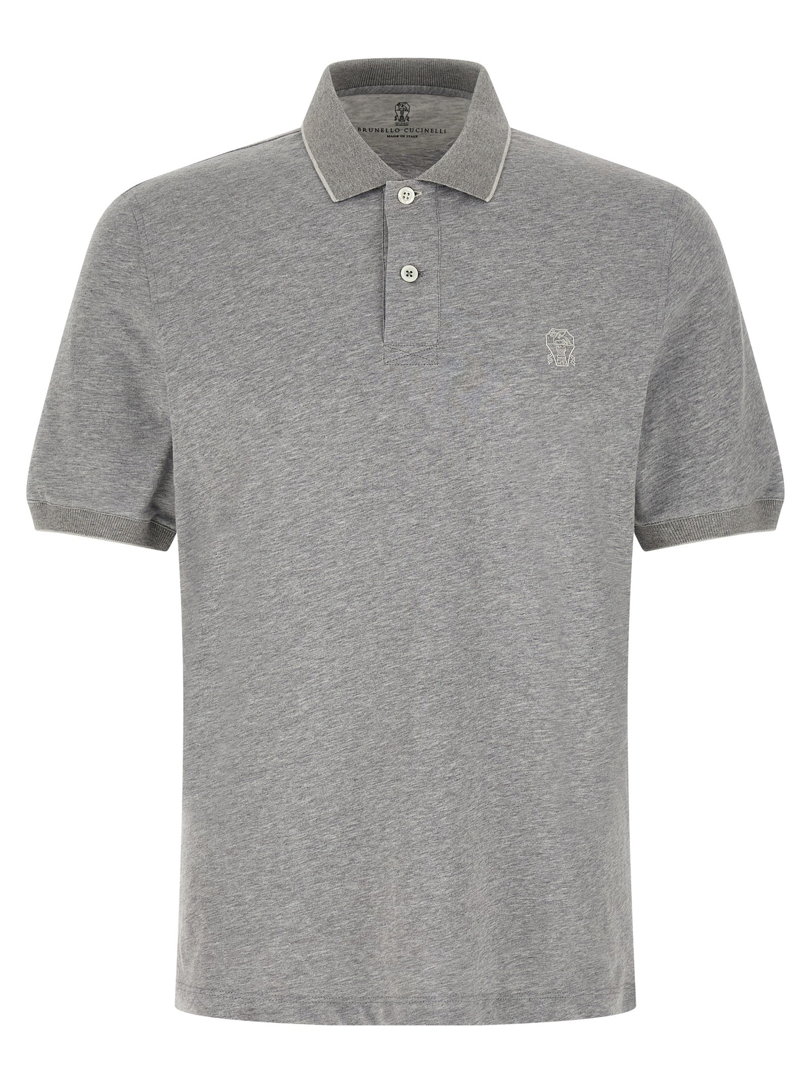 Embroidered Coat of Arms Polo Shirt — Gray