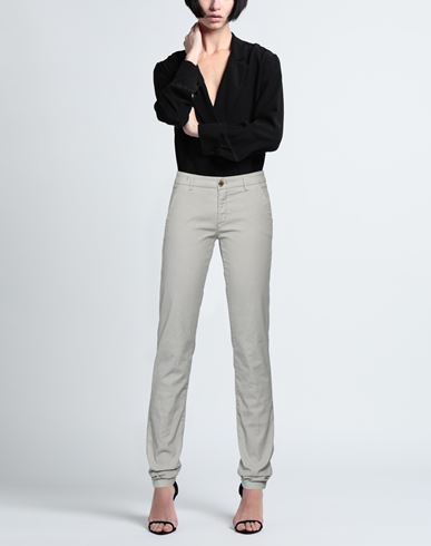 Woman Pants Grey Size 26 Cotton, Polyester, Elastane