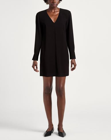 Woman Mini dress Black Size 6 Polyester, Viscose, Elastane