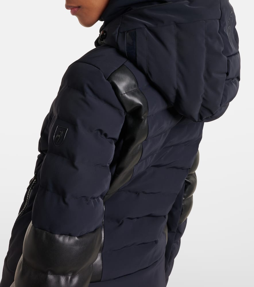 Lisbeth faux leather-trimmed ski jacket