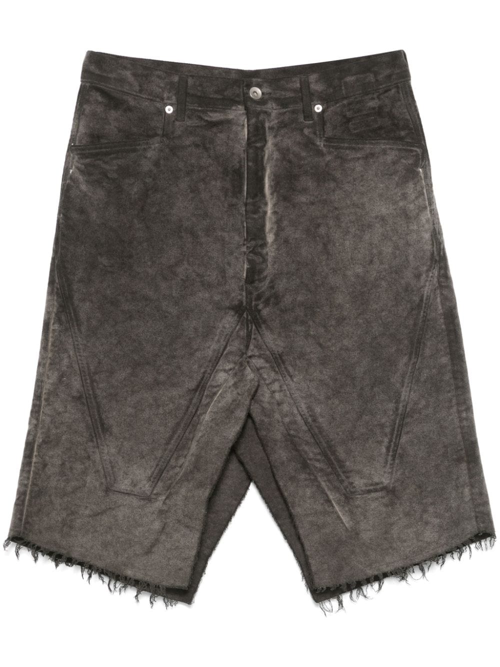 Silvered midi skirt - Brown