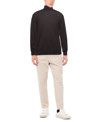 Man Turtleneck Chocolate brown Size XL Merino Wool