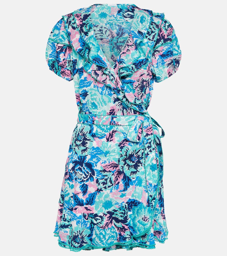 Aude printed wrap minidress