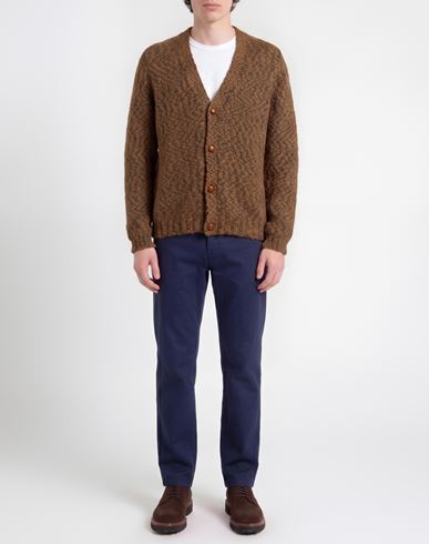 Man Cardigan Camel Size XL Polyamide, Acrylic, Alpaca wool, Wool