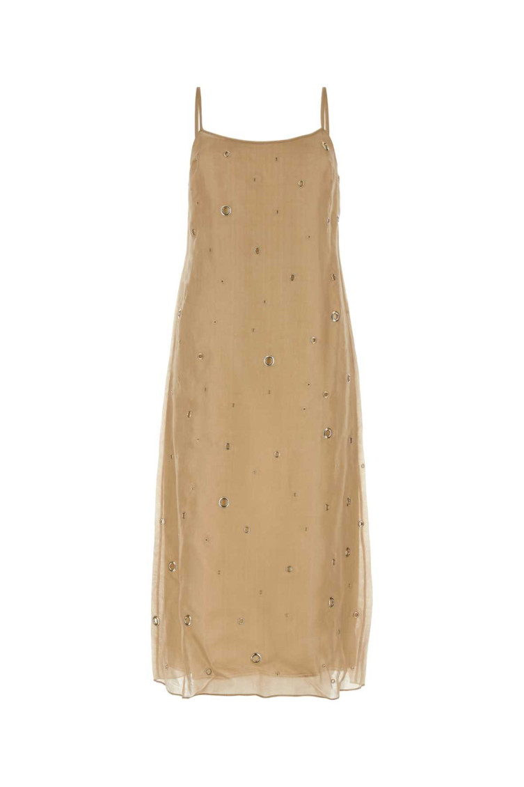 Beige Organza Dress