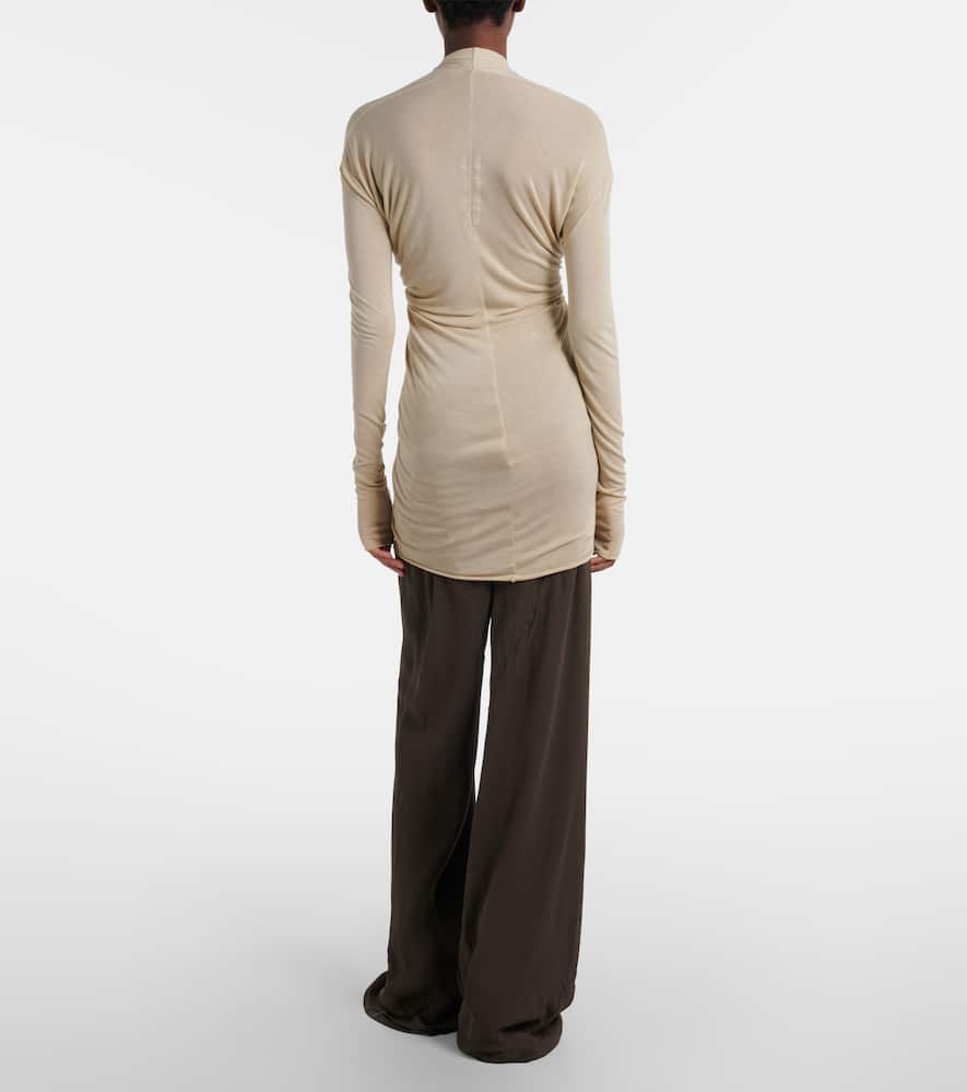 Silk charmeuse wide-leg pants