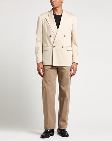 Man Blazer Beige Size 44 Cotton, Elastane