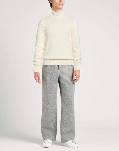 Patrizio Piscaglia Man Turtleneck Ivory Size 38 Baby alpaca wool, Polyamide, Wool