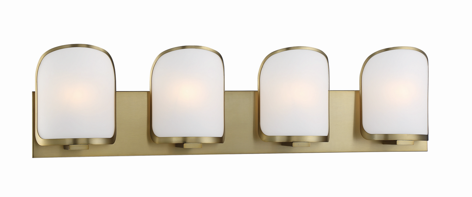 Soft Brass Bathroom Vanity Light from the Bishop Crossing Bath Collection