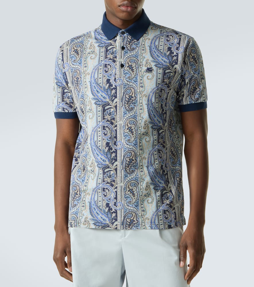 Paisley cotton polo shirt