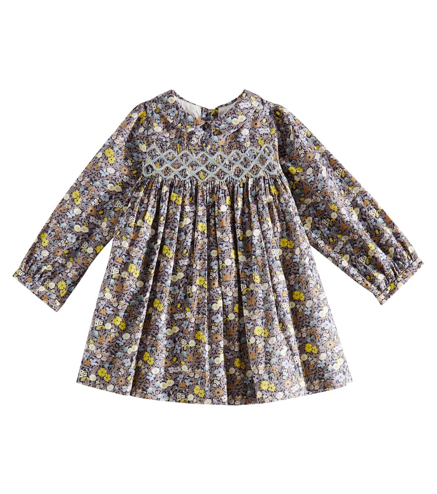 Bonpoint Baby Trinité floral smocked cotton dress