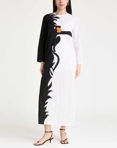 Woman Maxi dress White Size XL Cotton