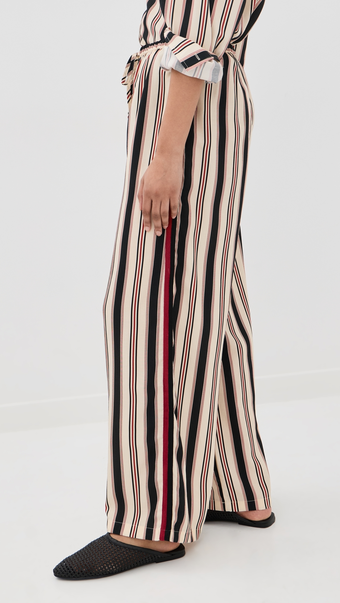 The Horizon Pants Beige Stripe
