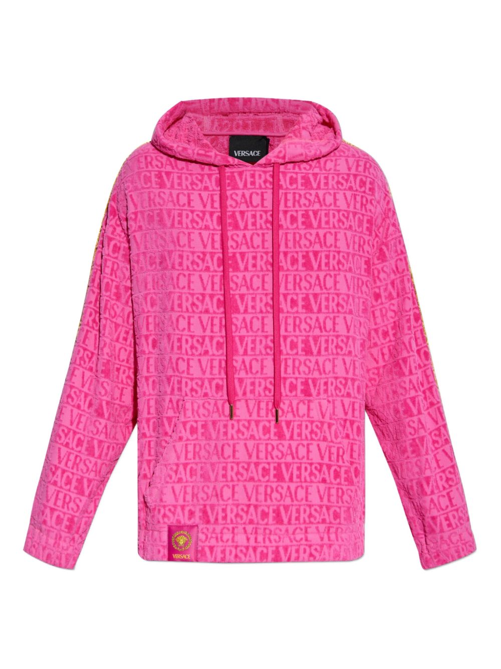 Logo-jacquard hoodie - Pink