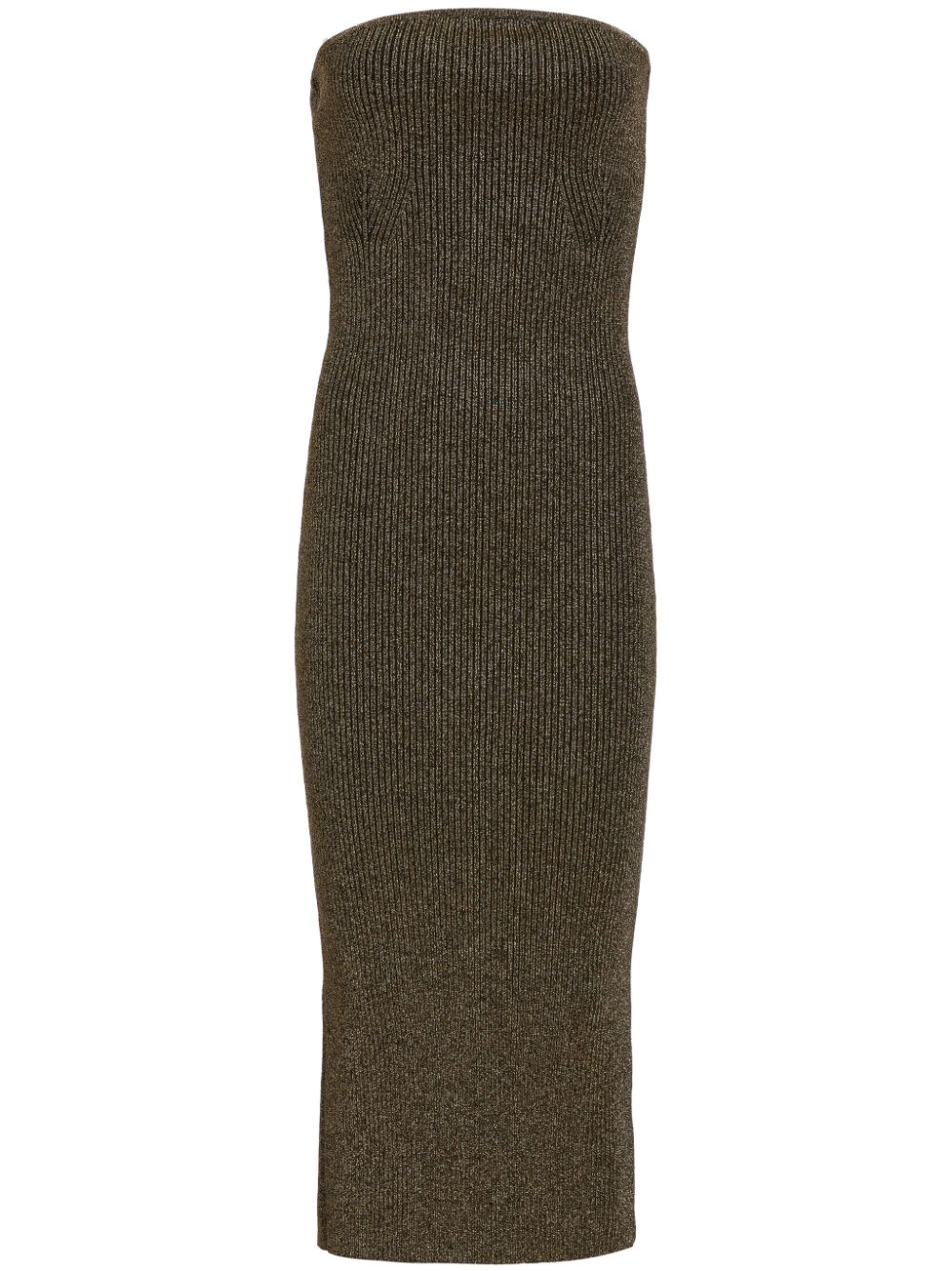 The Rumer ribbed-knit midi dress - Green