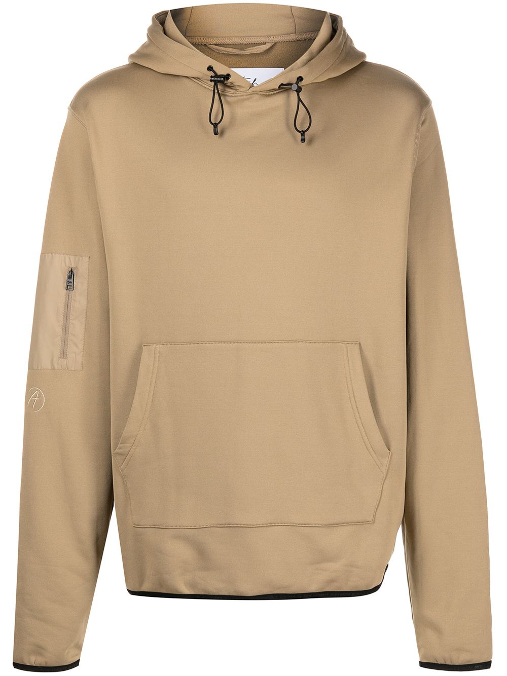 Fleece drawstring hoodie - Brown