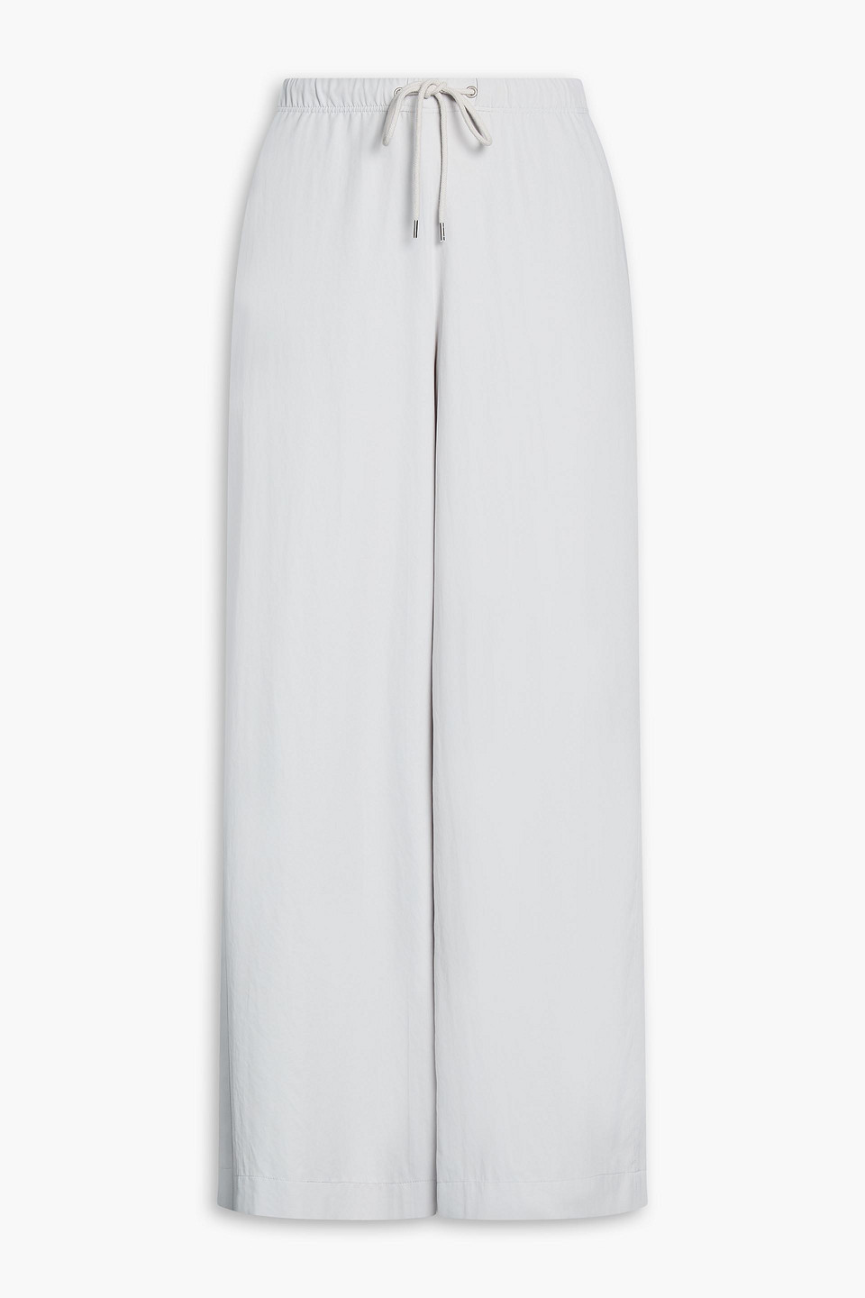 Sateen wide-leg pants - Gray - 0