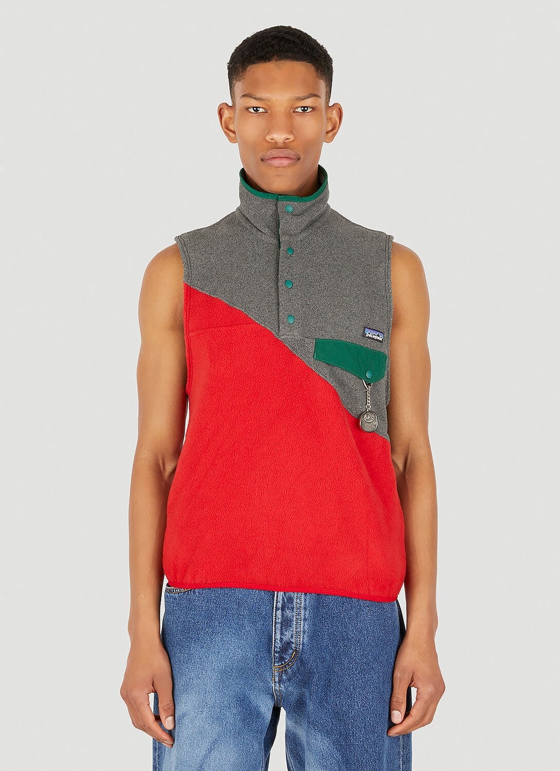 (di)construct Fleece Split Sleeveless Top