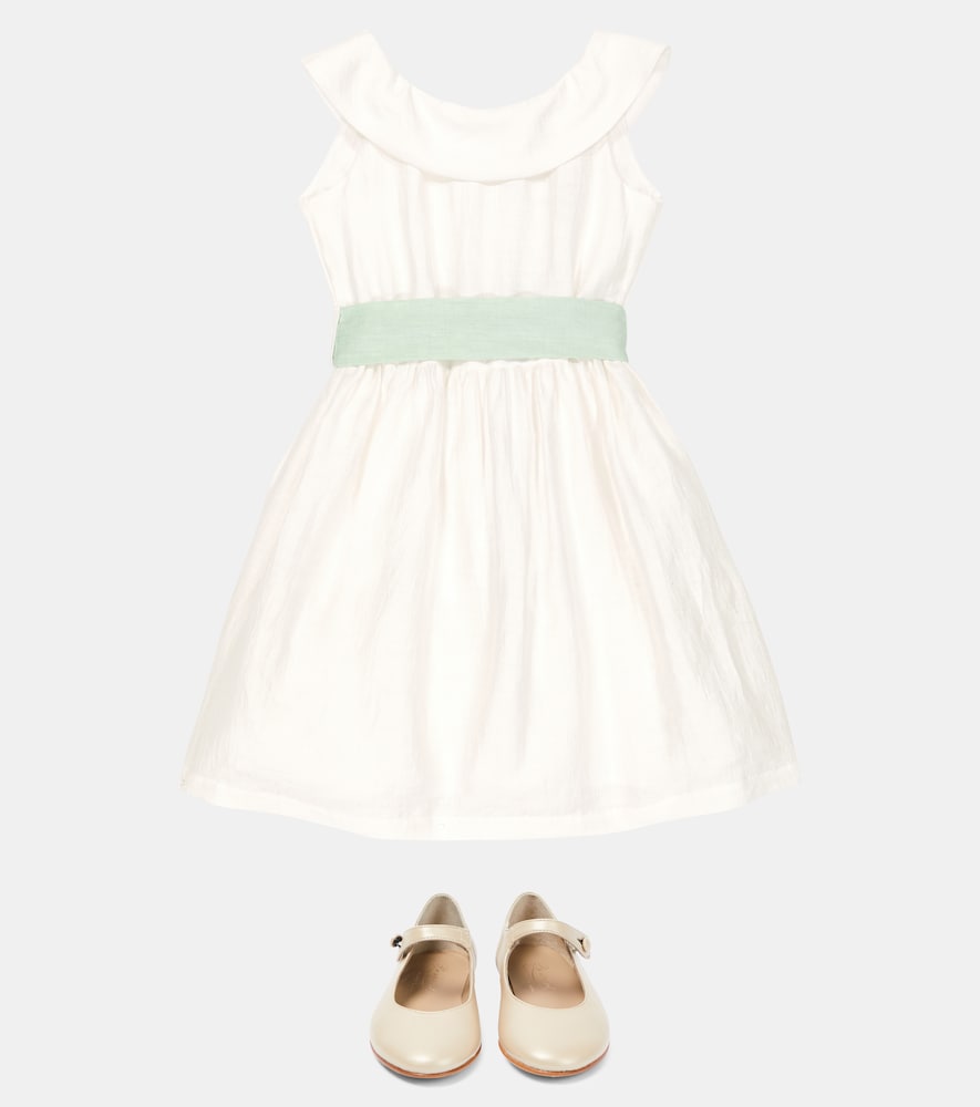 Il Gufo Linen-blend sleeveless dress