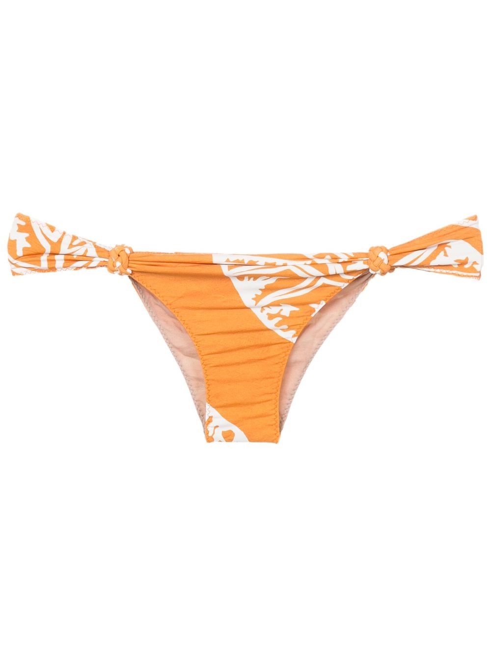 Graphic-print bikini bottoms - Orange