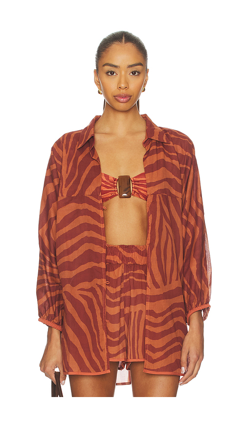 Vix Swimwear BLUSE MORI in Brown. Größe L. Also in M, S