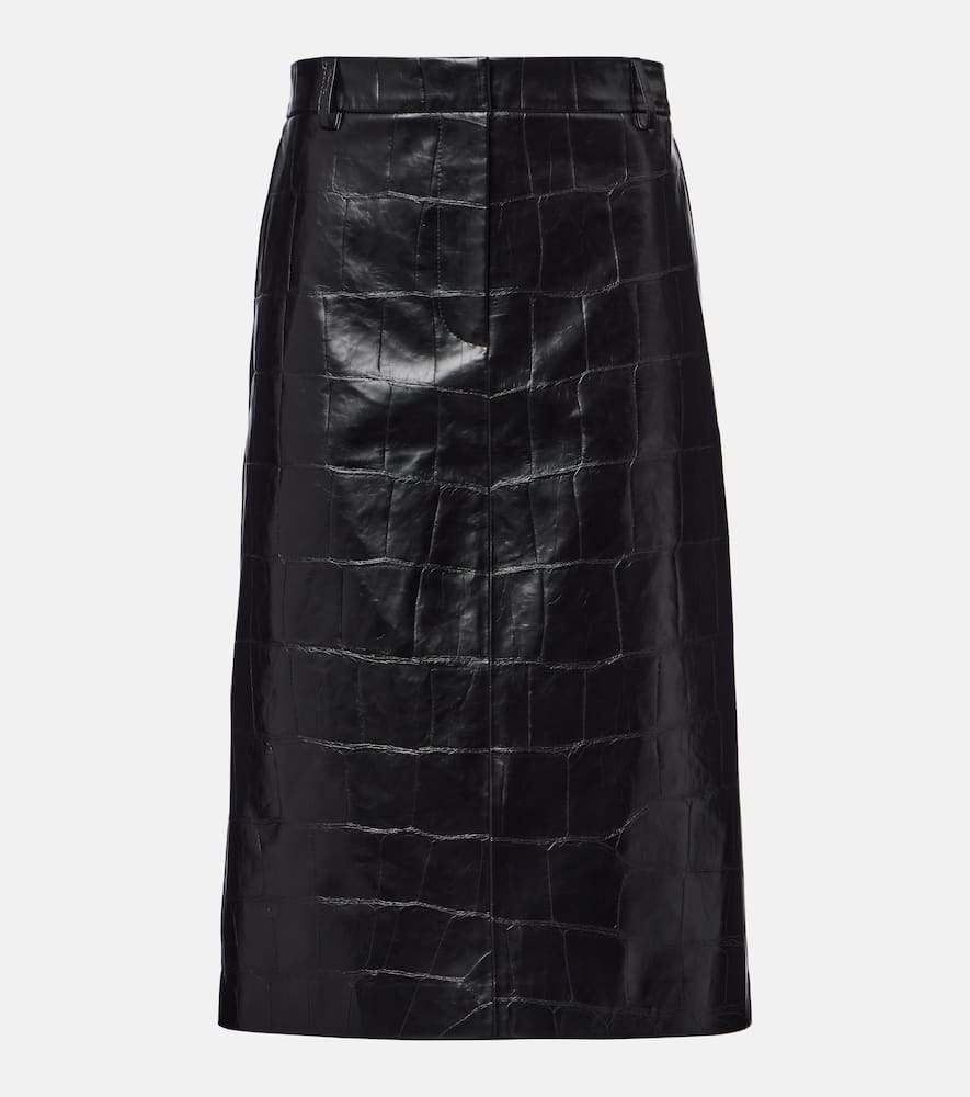 Croco pencil skirt