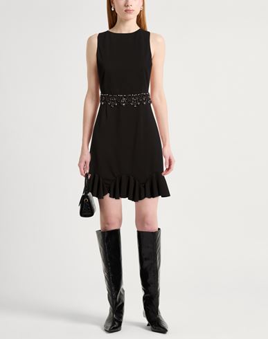 Woman Mini dress Black Size L Polyester, Elastane