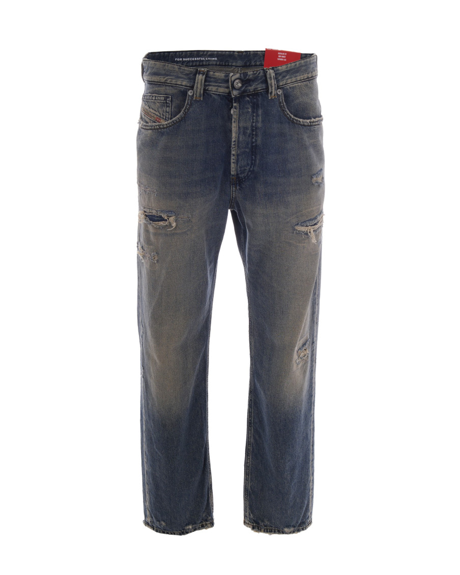 Blue Regular Mid Rise Jeans