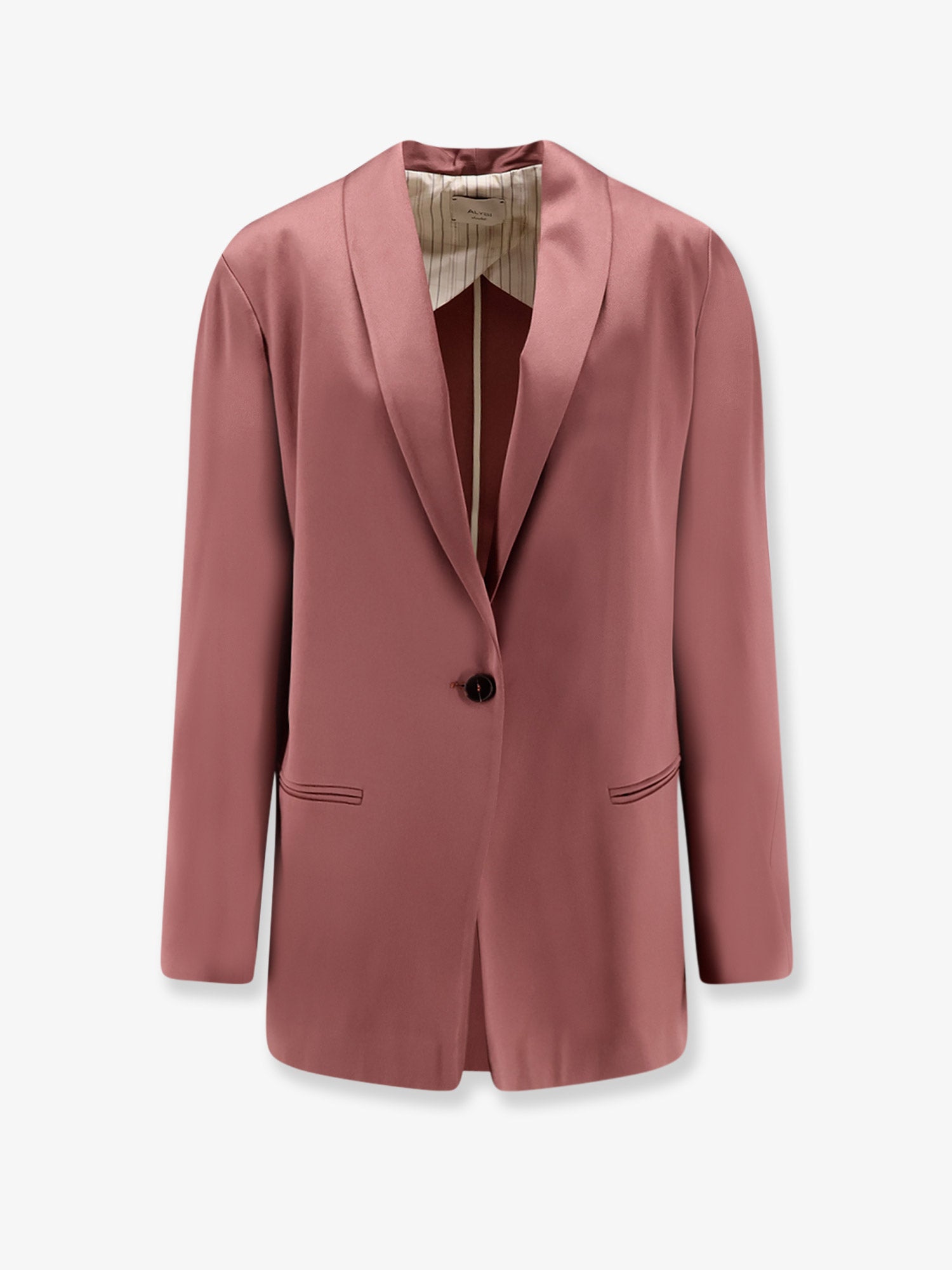 Satin Acetate Blazer — Pink