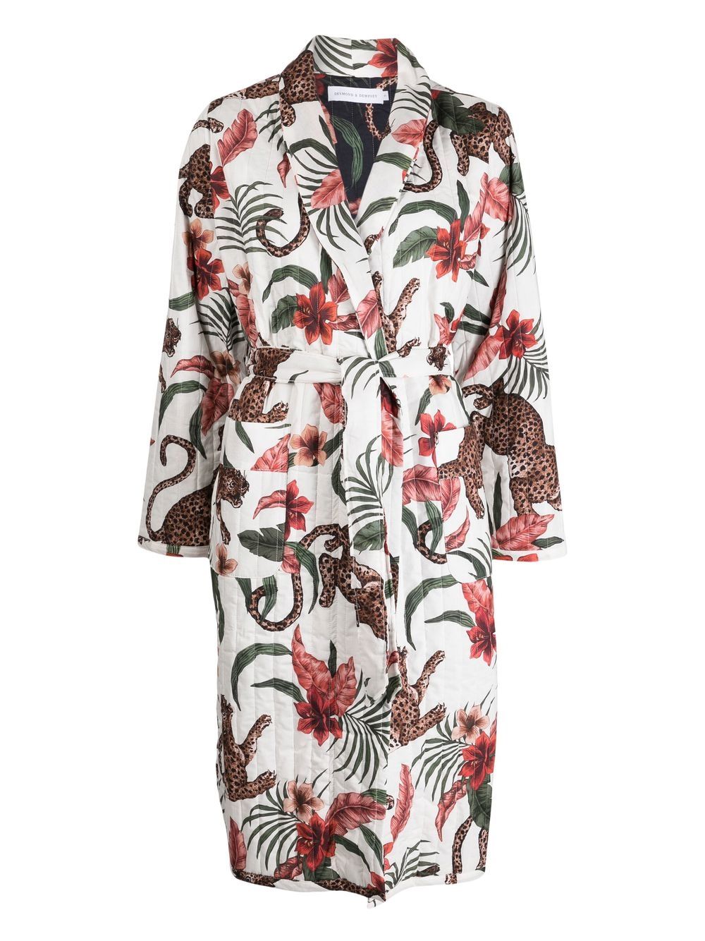 Graphic-print cotton robe - Multicolour