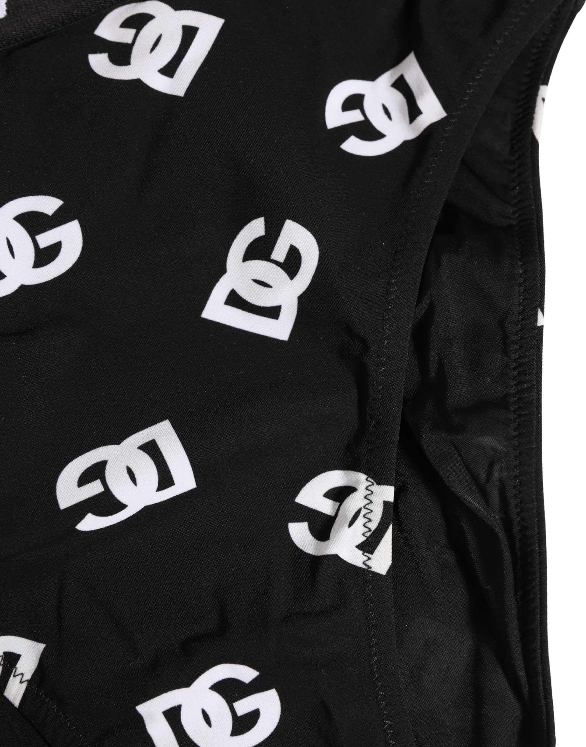 Logo-Embroidered Brief — Black
