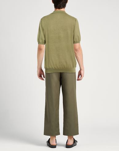Man Sweater Sage green Size 48 Cotton