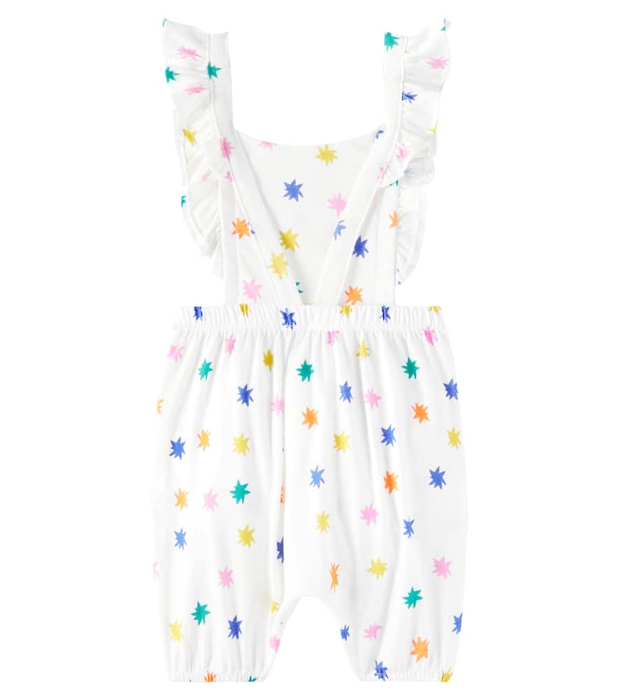 Fábula Baby ruffled printed cotton overalls