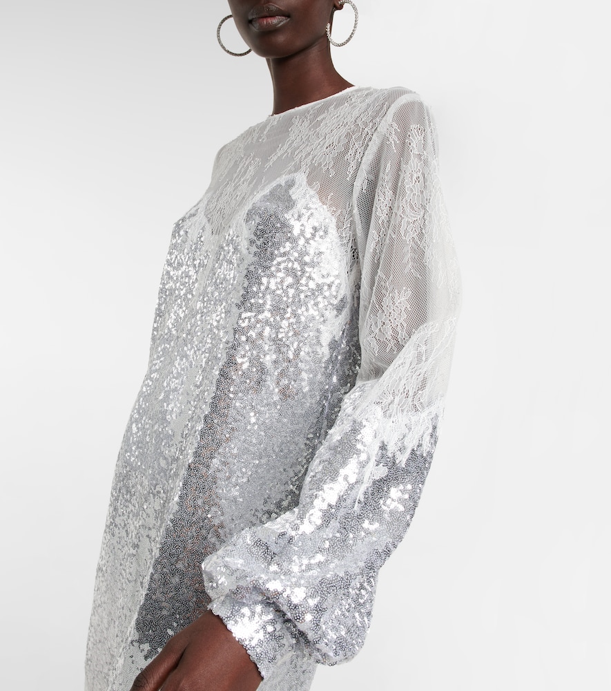 Zahara sequined and lace gown