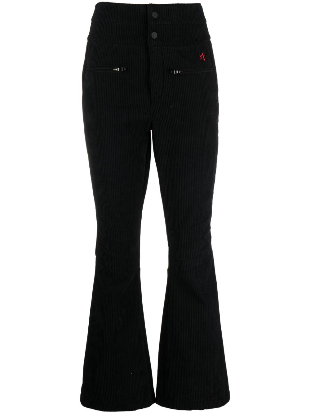 Aurora corduroy flare ski trousers - Black