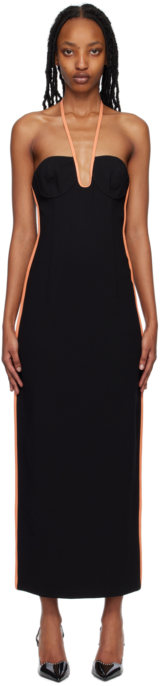 Black Nacia midi dress