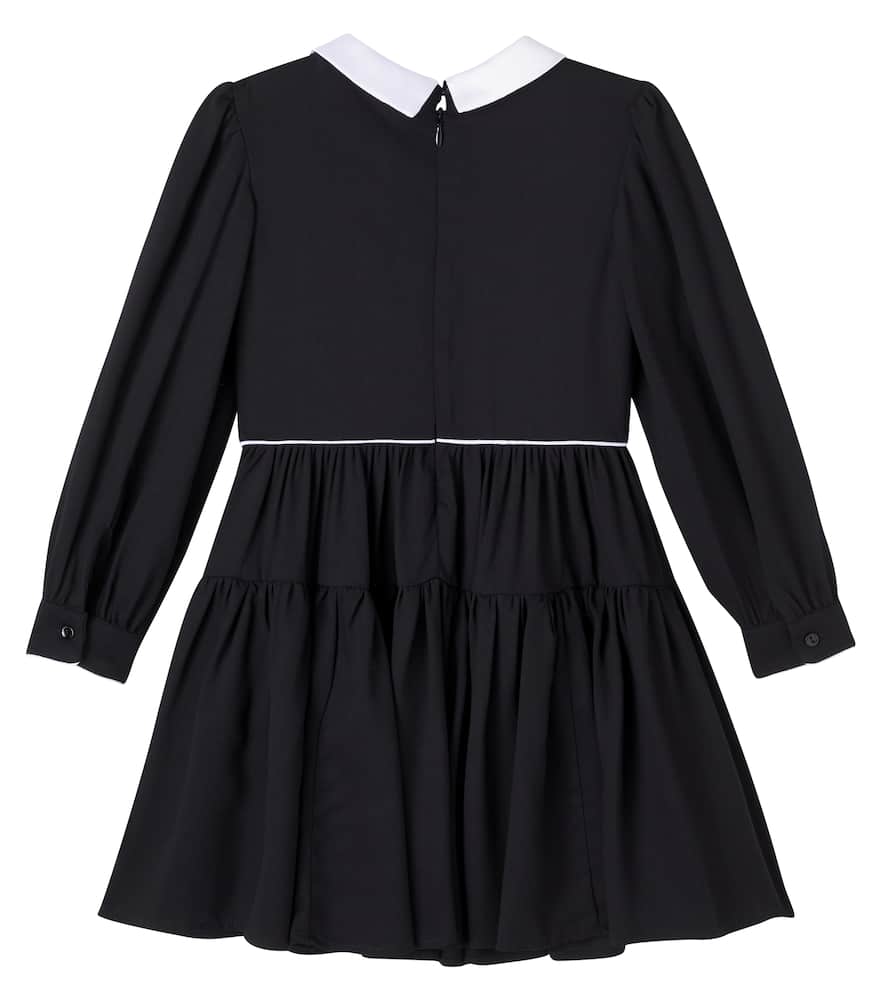 Bow-detail gathered dress