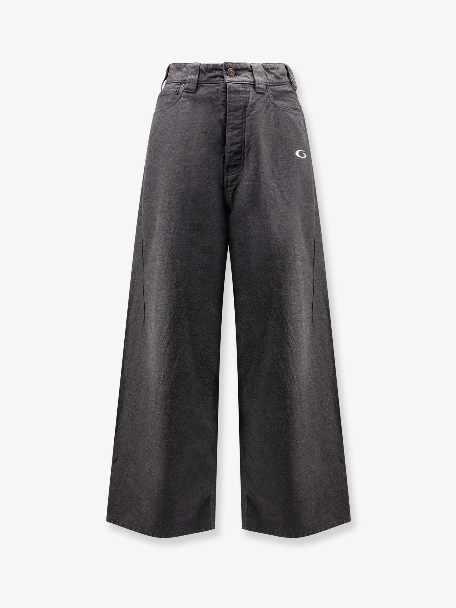 Trompe L'oeil Denim Trousers — Gray