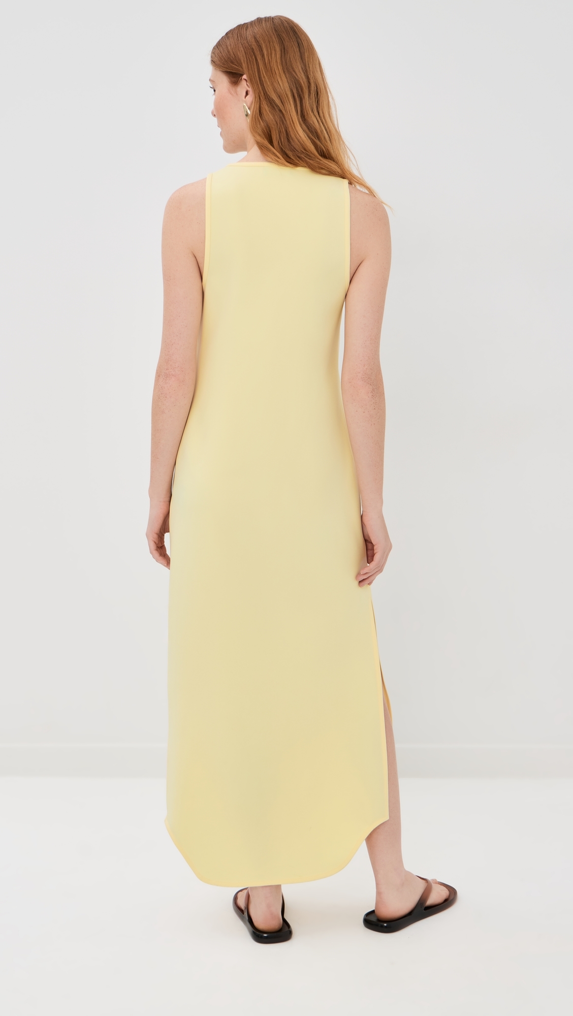 WARDROBE. NYC Matte Tank Dress Lemon
