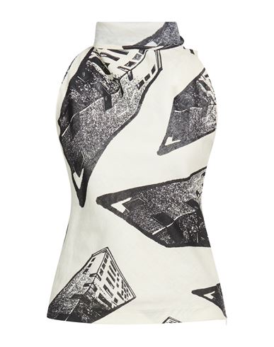 Woman Top Ivory Size 2 Linen, Cotton