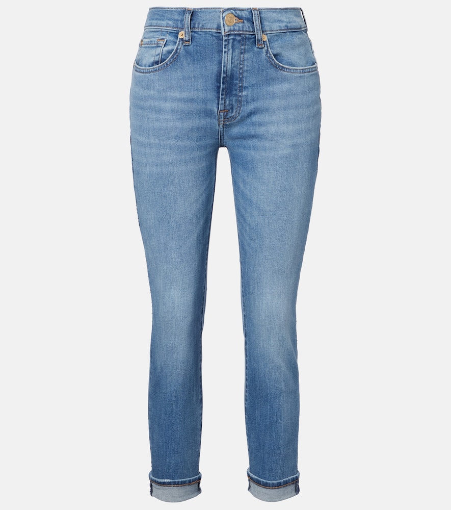 Mid-rise slim jeans