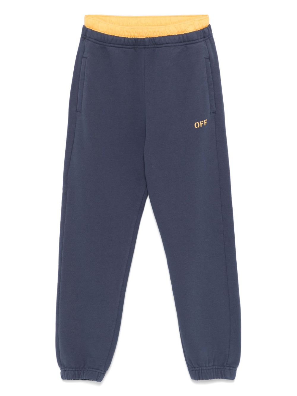 Layered-waistband track pants - Blue
