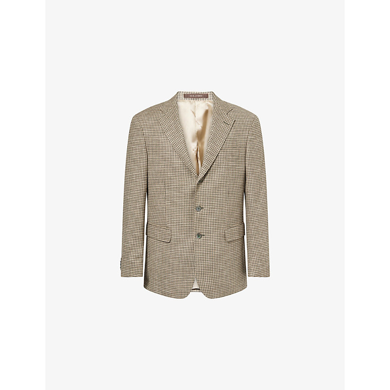 Mens Robert Single-Breasted Silk and Cotton Blazer